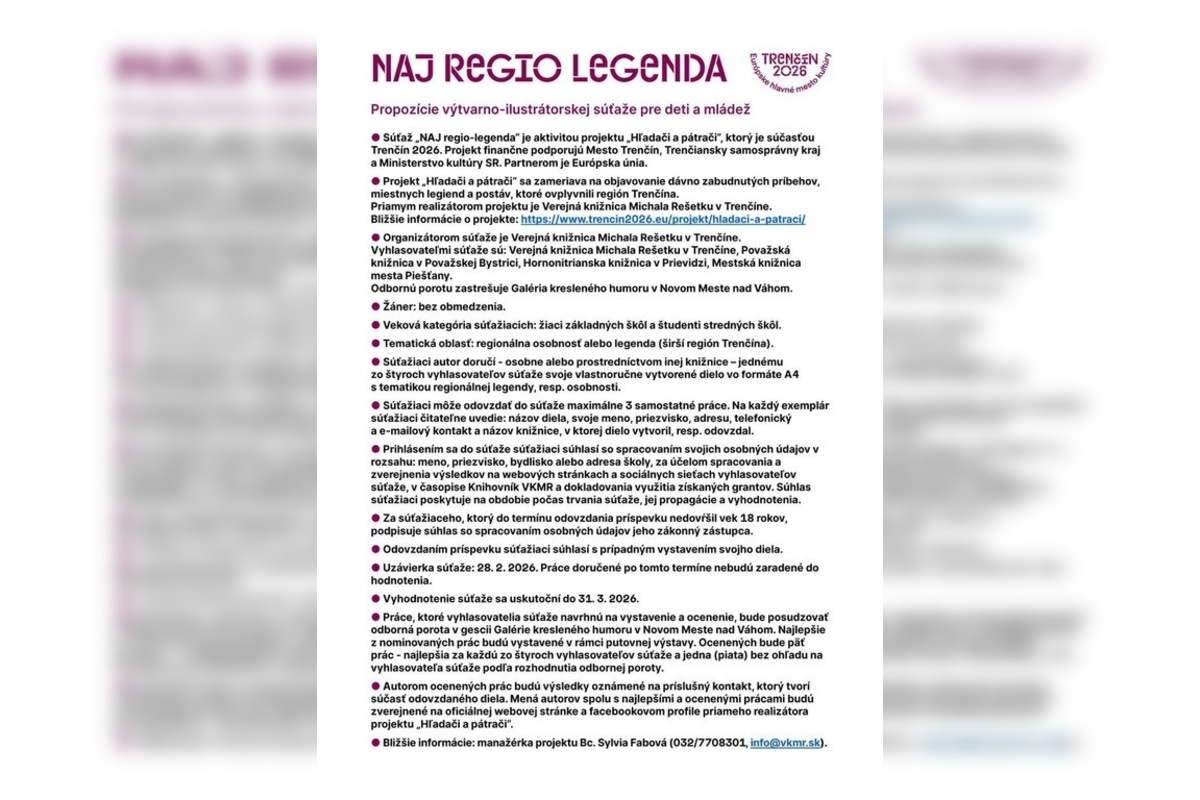 FOTO: Knižnice Trenčianskeho kraja vyhlásili súťaž deti a mládež, foto 2