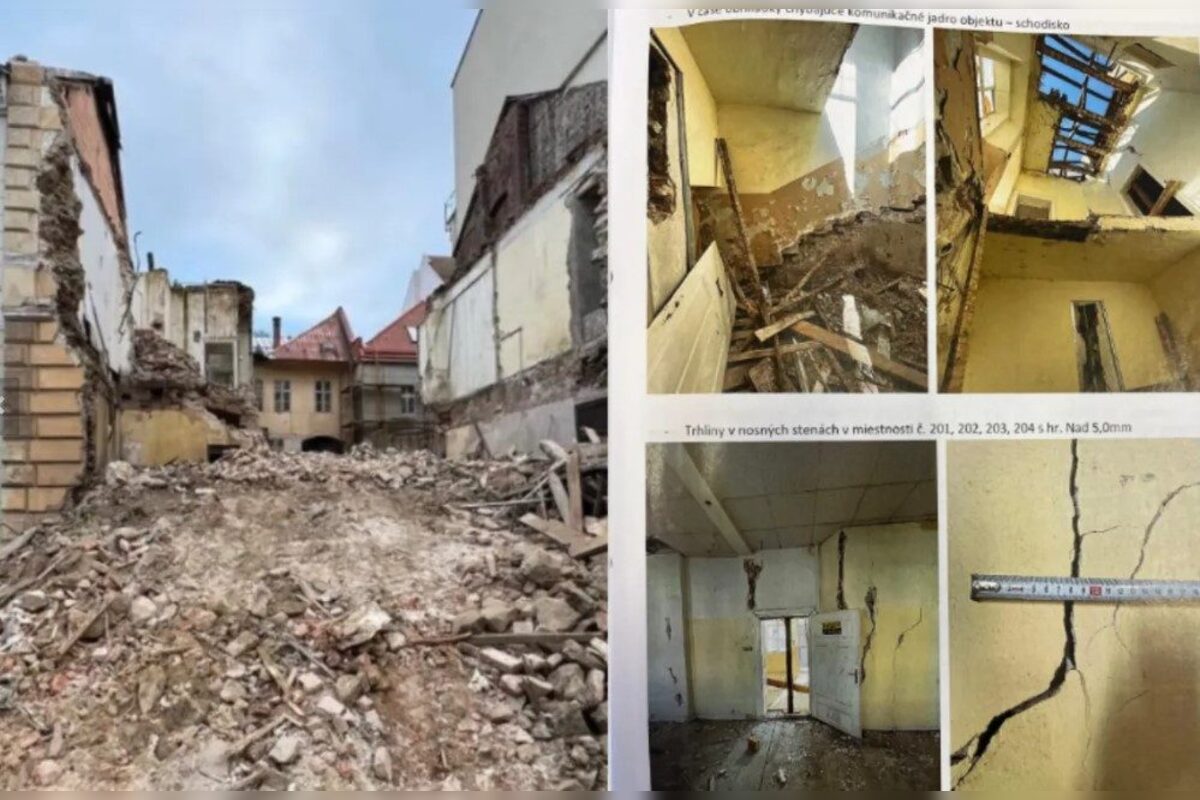 FOTO: Majite=l zburanej budovy tvrdí, že riaditeľka KUÚ v Trenčíne úmyselne zavádza, že objekt mal status NKP, foto 10