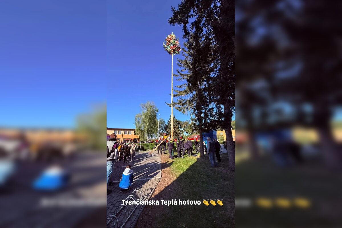 FOTO: V Trenčianskej Teplej neznámy páchateľ zrezal máj, foto 3