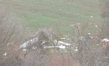 FOTO: Pád lietadla pri Trenčíne 22. 2. 2023