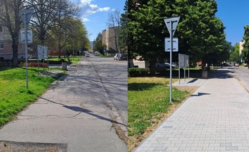 FOTO: Rekonštrukcia chodníka v Prievidzi je ukončená