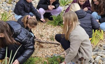 FOTO: Žiaci z Púchova vytvorili dažďovú záhradu