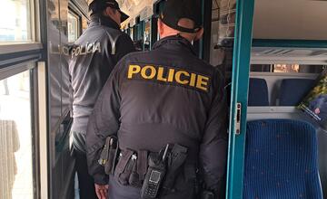 FOTO: Slovenskí a českí policajti hliadkovali spoločne vo vlakoch. Posvietili si na medzinárodné spoje