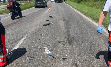 FOTO: Sobotná dopravná nehoda v obci Pravenec