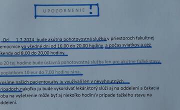 FOTO: Detská pohotovosť mení ordinačné časy