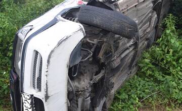 FOTO: Zrážka motorkára s autom pri Skalke nad Váhom