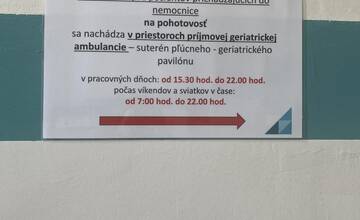 FOTO: Aktuálne vás urgentne ošetria v priestoroch geriatrie FNTN