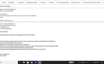 FOTO: Fakultná nemocnica v Trenčíne zverejnila komunikáciu s novinárom Denníka Sme