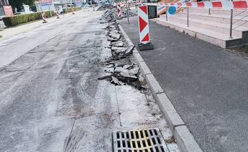 FOTO: Rekonštrukcia cesty v Partizánskom