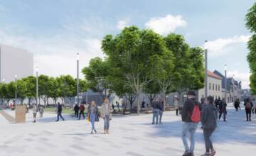 FOTO: Práce na rekonštrukcií Trenčianskeho námestia napredujú 