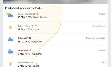 FOTO: Predpoveď počasia sľubuje v Trenčianskom kraji jasný, ale studený víkend