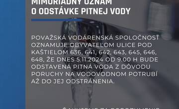 FOTO: Domácnosti v Dubnici zostanú odstavené od pitnej vody