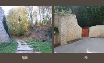 FOTO: Dokončená obnova južného opevnenia Trenčianskeho hradu