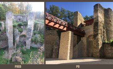 FOTO: Dokončená obnova južného opevnenia Trenčianskeho hradu