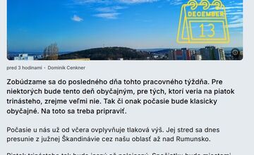 FOTO: Cez víkend bude snežiť, ale aj pršať 