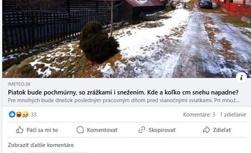 FOTO: V Trenčianskom kraji bude pršať aj snežiť. Prekvapiť môže silný vietor