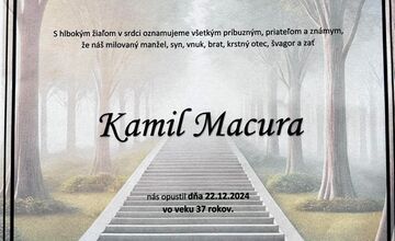 FOTO: Trenčanov zasiahla smutná správa o úmrtí obľúbeného Kamila Macura