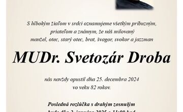 FOTO: Trenčania sa lúčili s lekárom Svetozárom Drobom