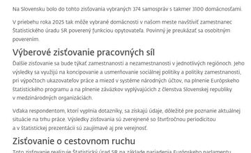 FOTO: Obyvateľov Trenčína môže navštíviť zamestnanec štatistického úradu 