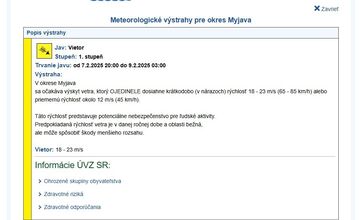 FOTO: V Trenčianskom kraji bude počas víkendu veterno