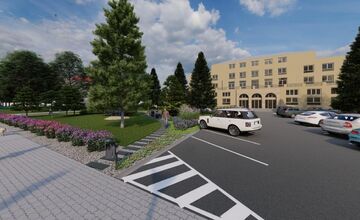 FOTO: Dubnica rekonštruuje parkovisko pred domom kultúry a okolité plochy