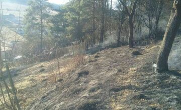 FOTO: Požiar pri Považskej Bystrici ohrozoval aj rodinné domy, hasiči zasahovali vo veľkom