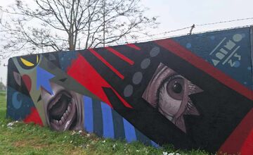 FOTO: Graffiti maľba v Partizánskom sa miestnym nepáči, chcú radšej prírodu