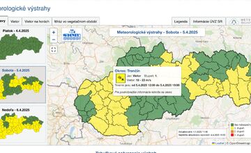 FOTO: Výstrahy pred vetrom platia v sobotu aj v nedeľu v týchto okresoch Trenčianskeho kraja