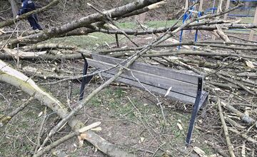 FOTO: Obyvatelia Trenčianskych Teplíc majú pre polámané stromy hlavy v smútku 