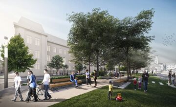 FOTO: Srdce Trenčína sa mení, Námestie sv. Anny prechádza premenou