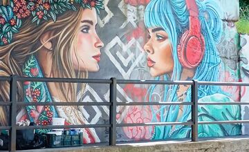 FOTO: Na Novinách v Trenčíne rozkvitlo umenie. Obyvatelia obdivujú nové murály v podchode aj na bytovke