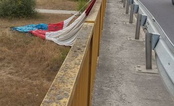 FOTO: Požiar teplovzdušného balóna v obci Bolešov