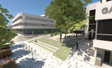 FOTO: Trenčania, po novom môžete využiť nový bezbariérový chodník pred okresným úradom