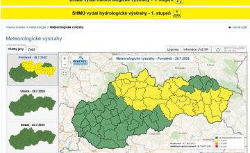 FOTO: Aj dnes hrozí v považskobystrickom okrese silný úhrn zrážok 