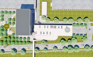 FOTO: V Partizánskom plánujú prestavbu budovy ZDA na byty, služby aj obchody