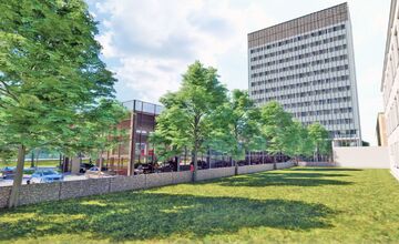 FOTO: V Partizánskom plánujú prestavbu budovy ZDA na byty, služby aj obchody