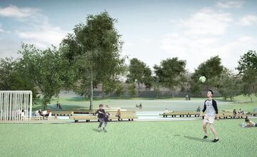 FOTO: V Bánovciach menia mestský park na modernú oázu oddychu. Pribudnú jazierka, stromy aj nový amfiteáter