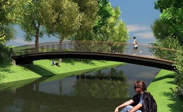 FOTO: Takto bude vyzerať lávka cez Orechovský potok v Trenčíne