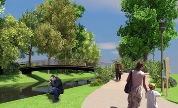 FOTO: Takto bude vyzerať lávka cez Orechovský potok v Trenčíne