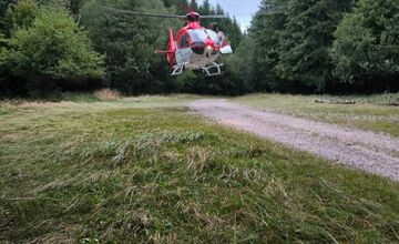 FOTO: Rýchly zásah leteckých záchranárov pri obci Lúky