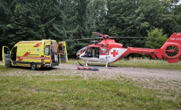 FOTO: Rýchly zásah leteckých záchranárov pri obci Lúky