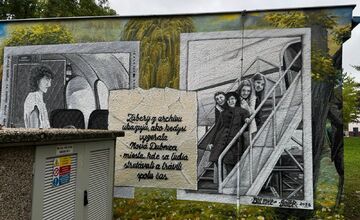 FOTO: Stará trafostanica dostala novú tvár, o maľby sa postaral známy grafiťák Martin Kremeň