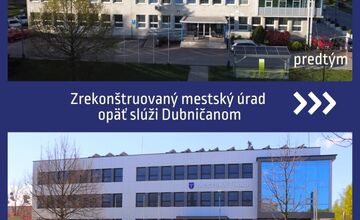 FOTO: Dubnica nad Váhom má zmodernizovaný mestský úrad aj nové ekologické námestie