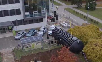 FOTO: V Dubnici budú zachytávať dažďovu vodu do obrovských nádrží pod zemou 