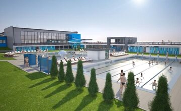 FOTO: Takto bude vyzerať roky rozostavaná plaváreň a kúpalisko v Handlovej, ktoré sa konečne dočká dokončenia