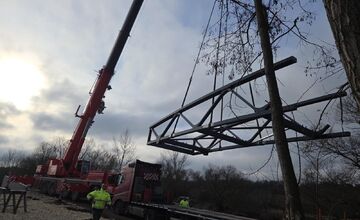 FOTO: Cyklomost BEVLAVA v Nemšovej je na mieste, práce pokračujú