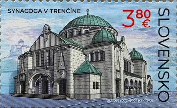 FOTO: Trenčianska synagóga sa dostala na poštovú známku