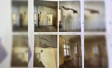 FOTO: Majite=l zburanej budovy tvrdí, že riaditeľka KUÚ v Trenčíne úmyselne zavádza, že objekt mal status NKP