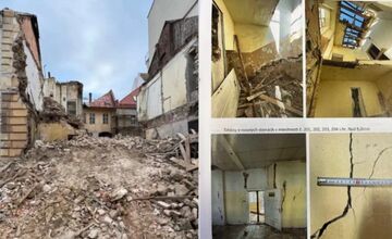 FOTO: Majite=l zburanej budovy tvrdí, že riaditeľka KUÚ v Trenčíne úmyselne zavádza, že objekt mal status NKP